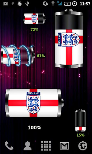 England: Flag Battery Widget