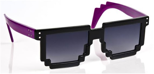 gafas retro lilas
