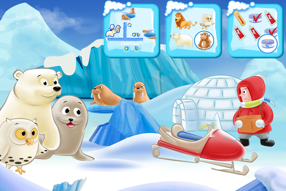 Android application Polar Bear Cub for kids 3-5 years screenshort
