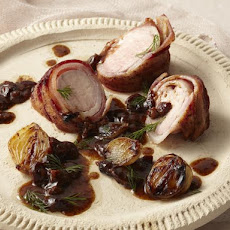 Bacon-Wrapped Pork Tenderloin with Sour Cherry Sauce