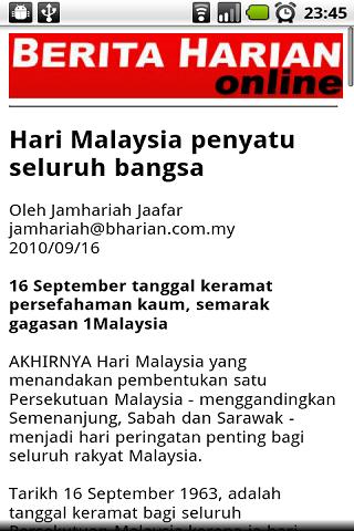 berita-harian-malaysia for android screenshot