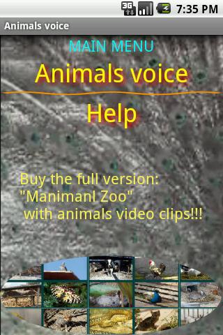 Animals voice