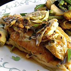 Braised Greek Chicken and Artichokes