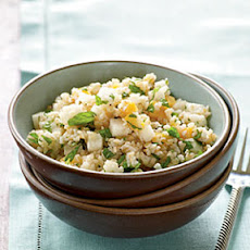 Minty Bulgur Wheat and Peach Salad