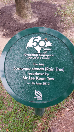 Lee Kuan Yew Rain Tree Plaque