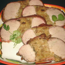 Bacon Wrapped Stuffed Pork Loin