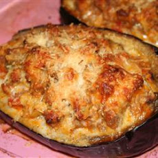 Eggplant with Sausage Stuffing