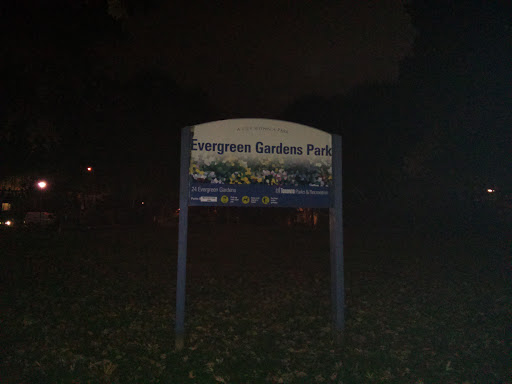 Evergreen Gardens Park Sign