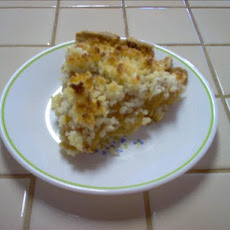 Coconut Peach Crunch Pie