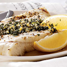 Grilled Halibut with Lemon-Mint Gremolata