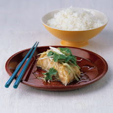 Steamed Striped Bass with Ginger and Scallions