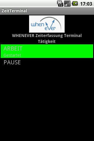 Zeiterfassung Terminal