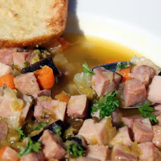 Country Style Smoked Sausage, Ham and Split Pea Soup