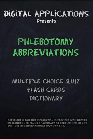 PHLEBOTOMY ABBREVIATIONS Quiz