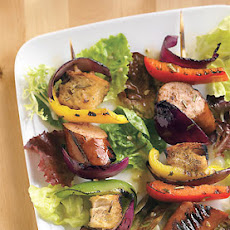 Sausage, Sourdough, and Bell Pepper Spiedini