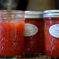Strawberry Rhubarb Jam with Honey and Cinnamon jkla