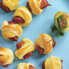 Spicy Pigs in Blankets with Chimichurri Dip