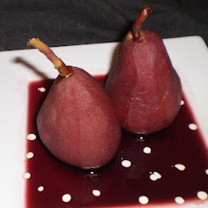 Shakespeare's Baked Warden Pears in Red Wine