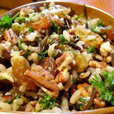 Orange Scented Wild Rice Salad With Toasted Pecans and Golden Ra