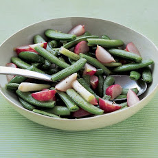 Sauteed Snap Peas with Scallions and Radishes