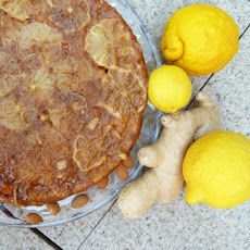 Lemon Ginger Almond Upside-Down Cake