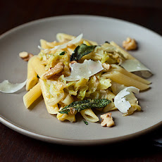 Weeknight Pasta with Caramelized Cabbage, Sage Infused Brown Butter and Walnuts