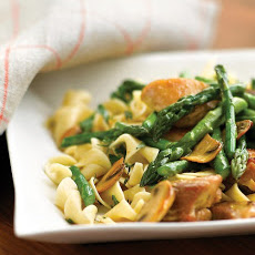 Sauteed Chicken with Asparagus and Mushrooms