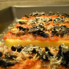 Easy Polenta Pizza Appetizer Bakes