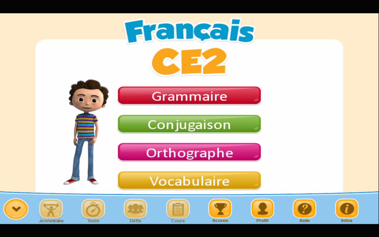 Android application ExoNathan Français CE2 screenshort