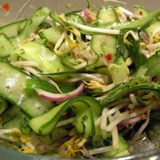 Cucumber, Bean Sprout and Red Onion Salad