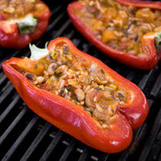 Vegetarian Pelau–Stuffed Peppers Recipe