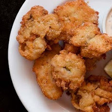 Fried oysters with chipotle-lime dipping sauce