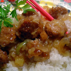 Sweet-Sour Meatballs for the Crockette