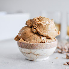 Burnt Caramel Bourbon Ice Cream with Milk Chocolate Toffee