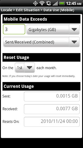 Locale Mobile Data Plugin