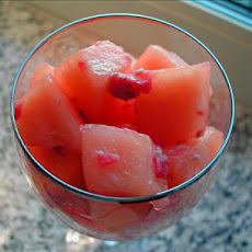 Swedish Melon With Red Raspberry Puree (Melon-Och Hallendessert)