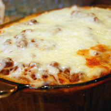 Quick and Easy Thrown Together Baked Spaghetti Casserole