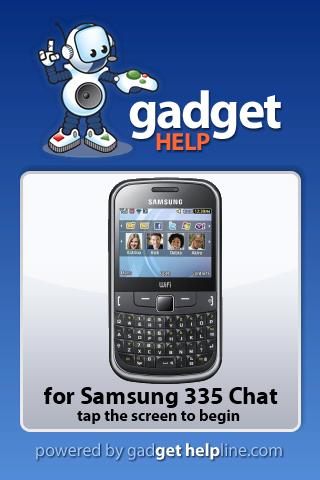 Samsung 335 Chat Gadget Help