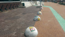 Concrete Balls with Children's Paintings 