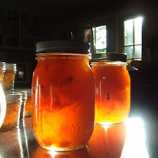 Spiced Peach and Nectarine Jam with Candied Ginger