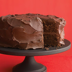 Dark-Chocolate Cake with Ganache Frosting