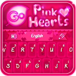 GO Keyboard Pink Hearts Theme Apk