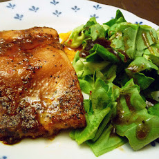 Honey-Ginger Glazed Salmon with Arugula Salad