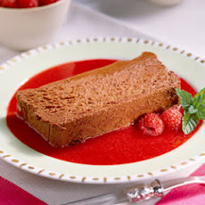 Chocolate Mousse Loaf with Raspberry Purée