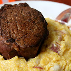 Beef Tenderloin with Pancetta and Hominy Polenta Recipe
