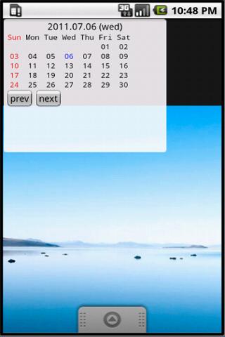 calendar widget