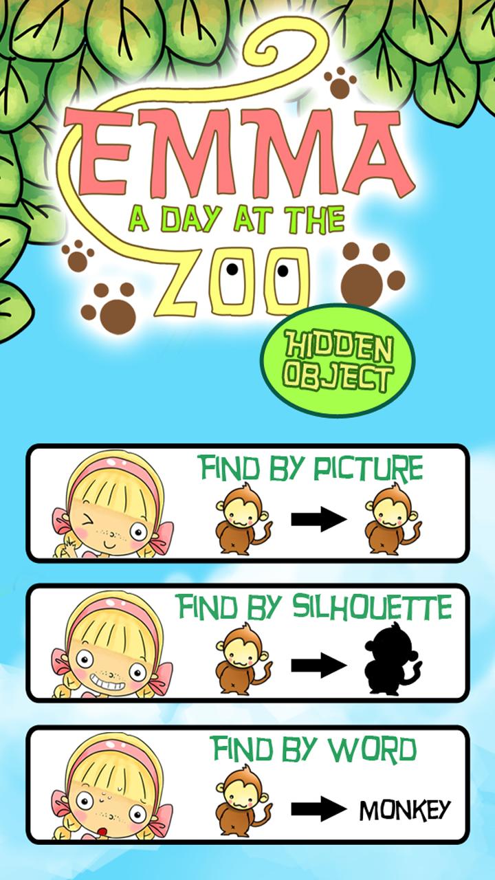 Android application Hidden Object Kids - Emma Zoo screenshort