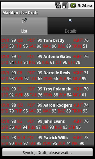 Live Draft Mobile for Madden