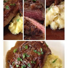 Classic Entrecote Bordelaise - Steak in Red Wine With Shallots