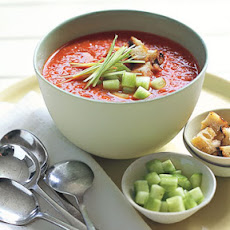 Grilled Tomato-Bell Pepper Gazpacho